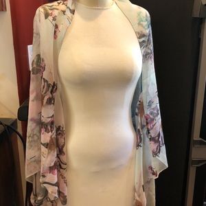 Soft Surroundings Shrug chiffon floral S/M new